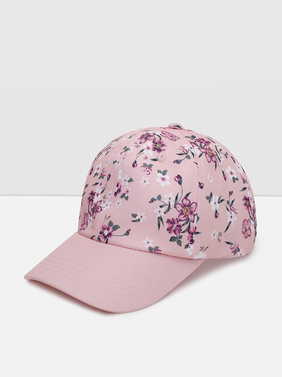

max Women Printed Cotton Baseball Cap, Pink