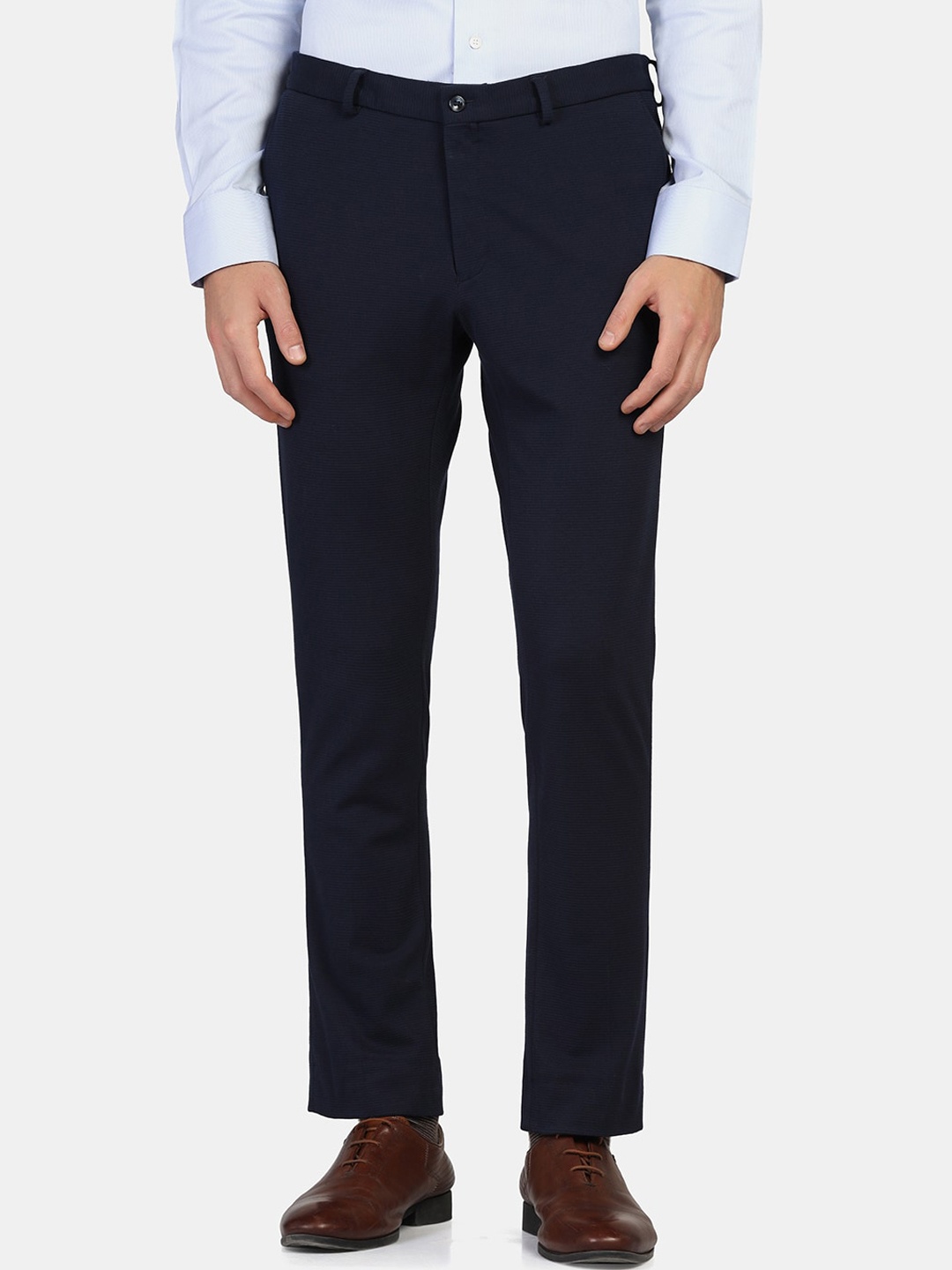 

Blackberrys Men Slim Fit Formal Trousers, Navy blue
