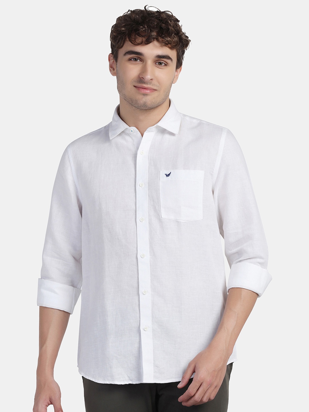 

Blackberrys Men White Slim Fit Casual Shirt