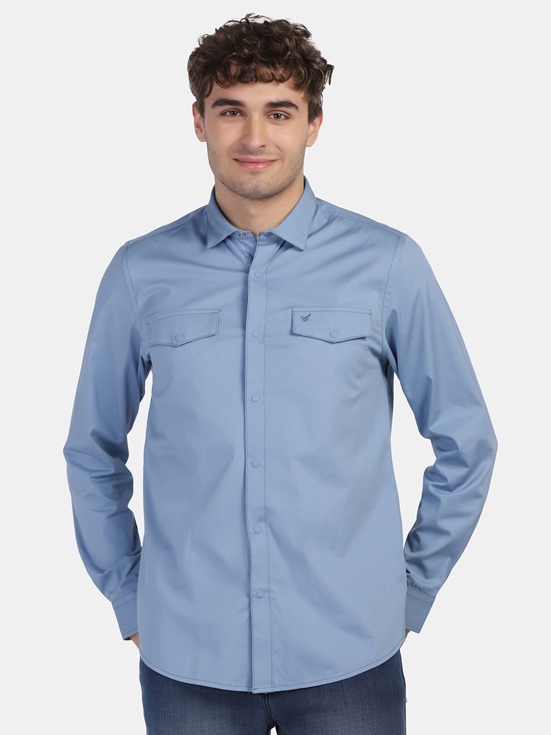 

Blackberrys Men Slim Fit Casual Shirt, Blue