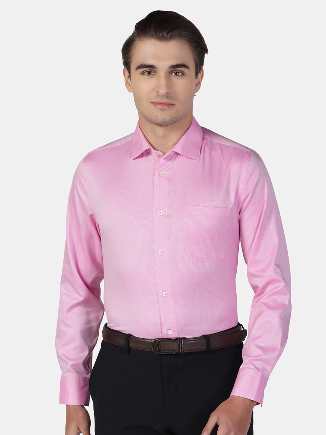 

Blackberrys Men Luxe Slim Fit Formal Shirt, Pink