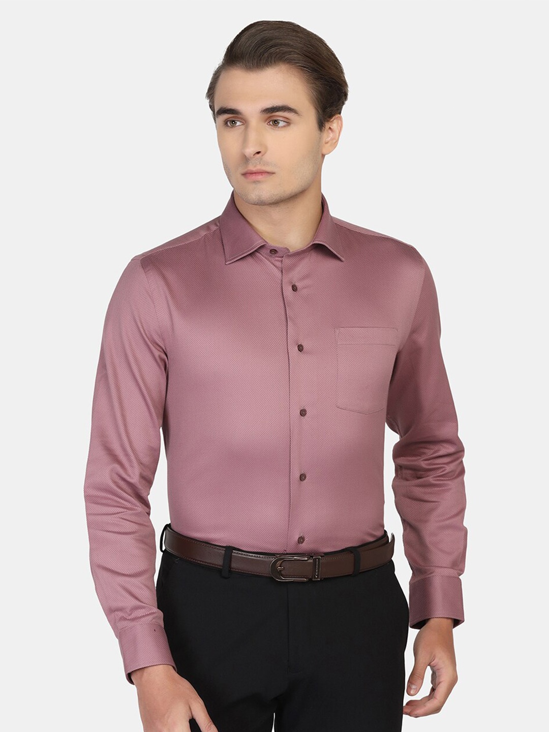 

Blackberrys Men India Slim Fit Temp Tech Formal Shirt, Violet