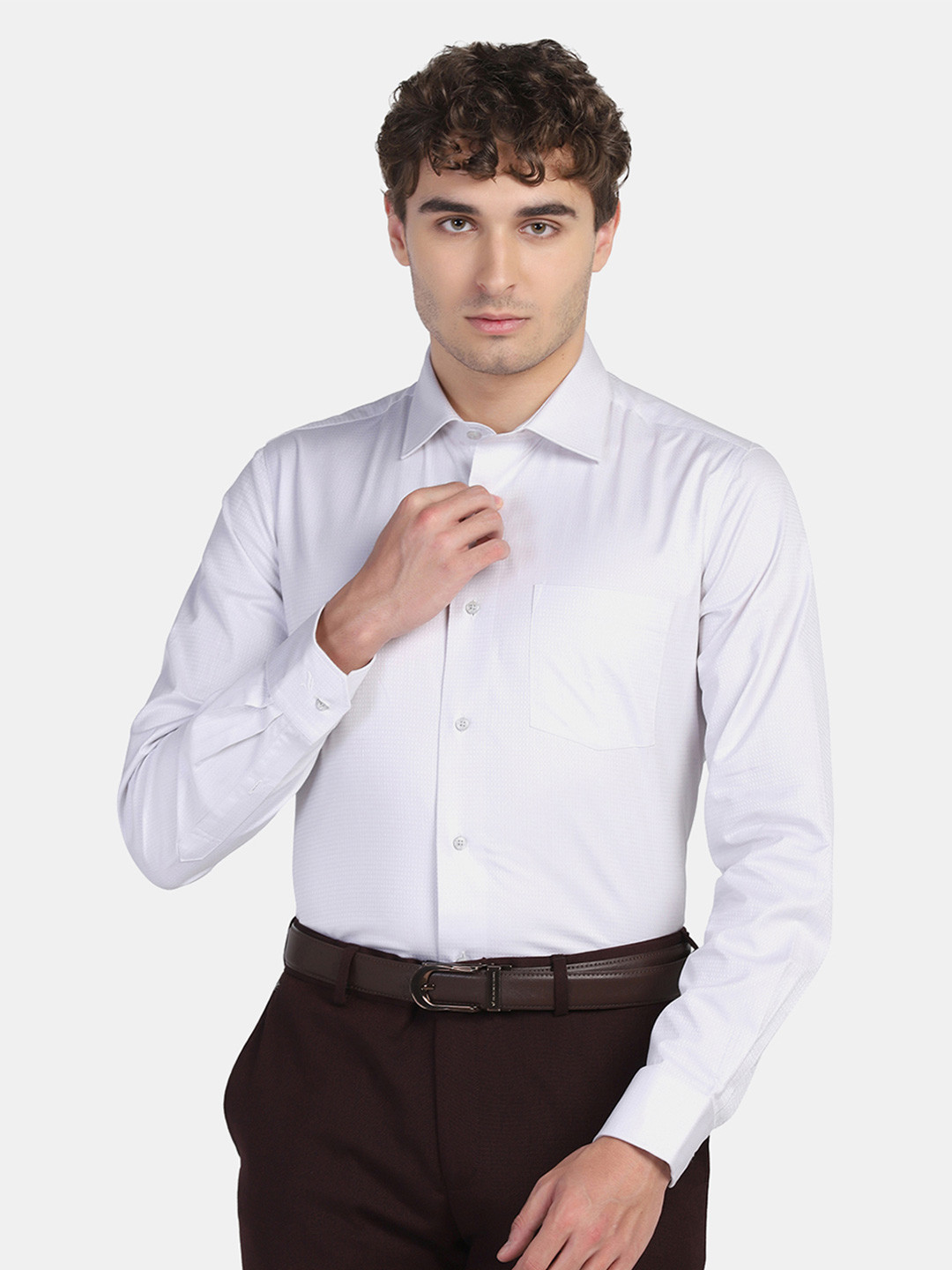 

Blackberrys Men Slim Fit Formal Shirt, White