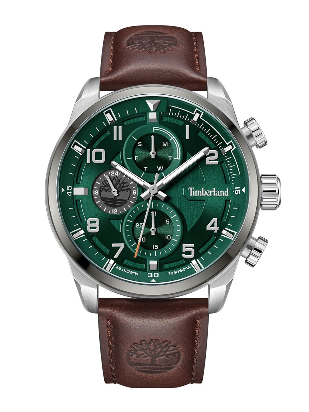 

Timberland Henniker II Men Leather Straps Analogue Chronograph Watch TDWGF2201101, Green