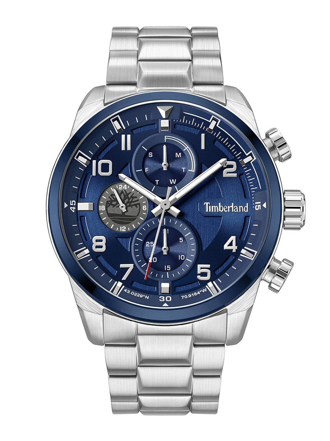 

Timberland Henniker II Men Stainless Steel Straps Analogue Chronograph Watch TDWGK2201103, Blue