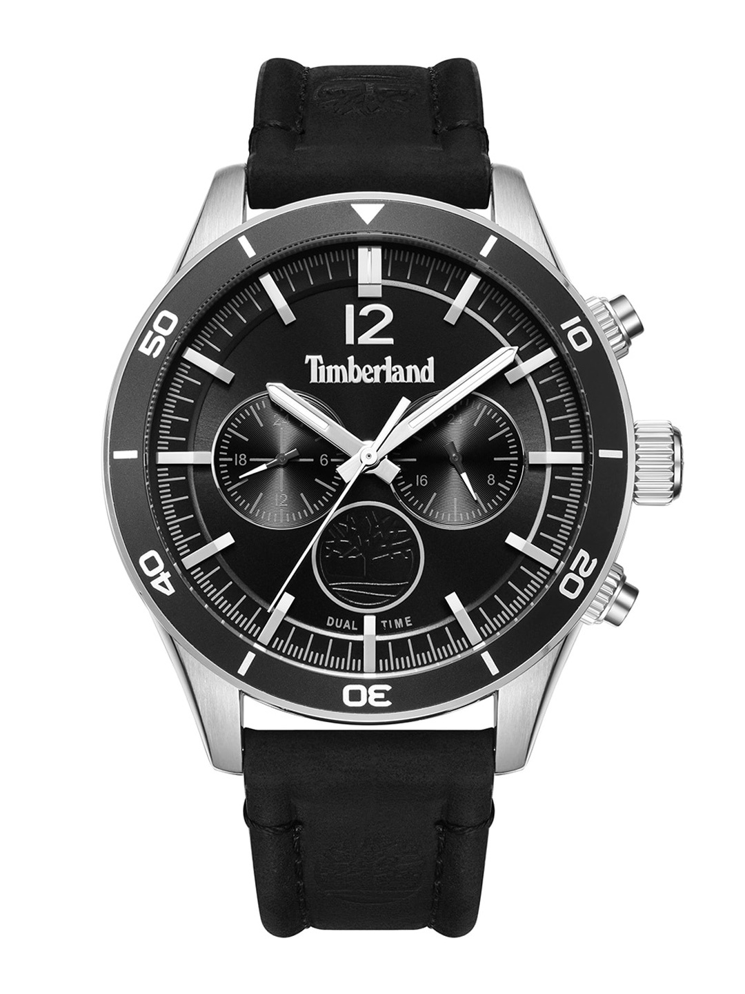 

Timberland Ashmont Men Leather Straps Analogue Chronograph Watch TDWGF2230901, Black