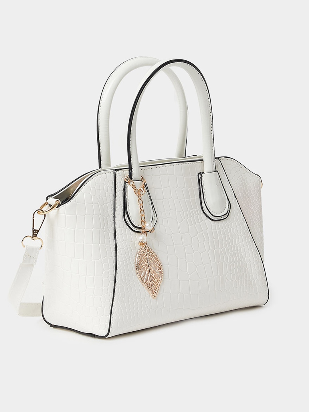 

Styli Textured Structured Handheld Bag, White