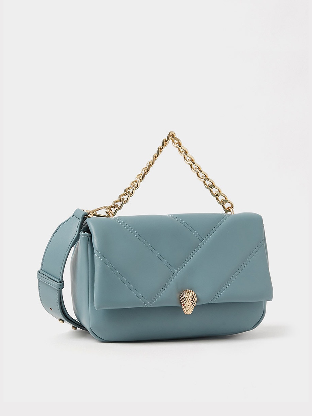 

Styli Textured Structured Handheld Bag, Blue