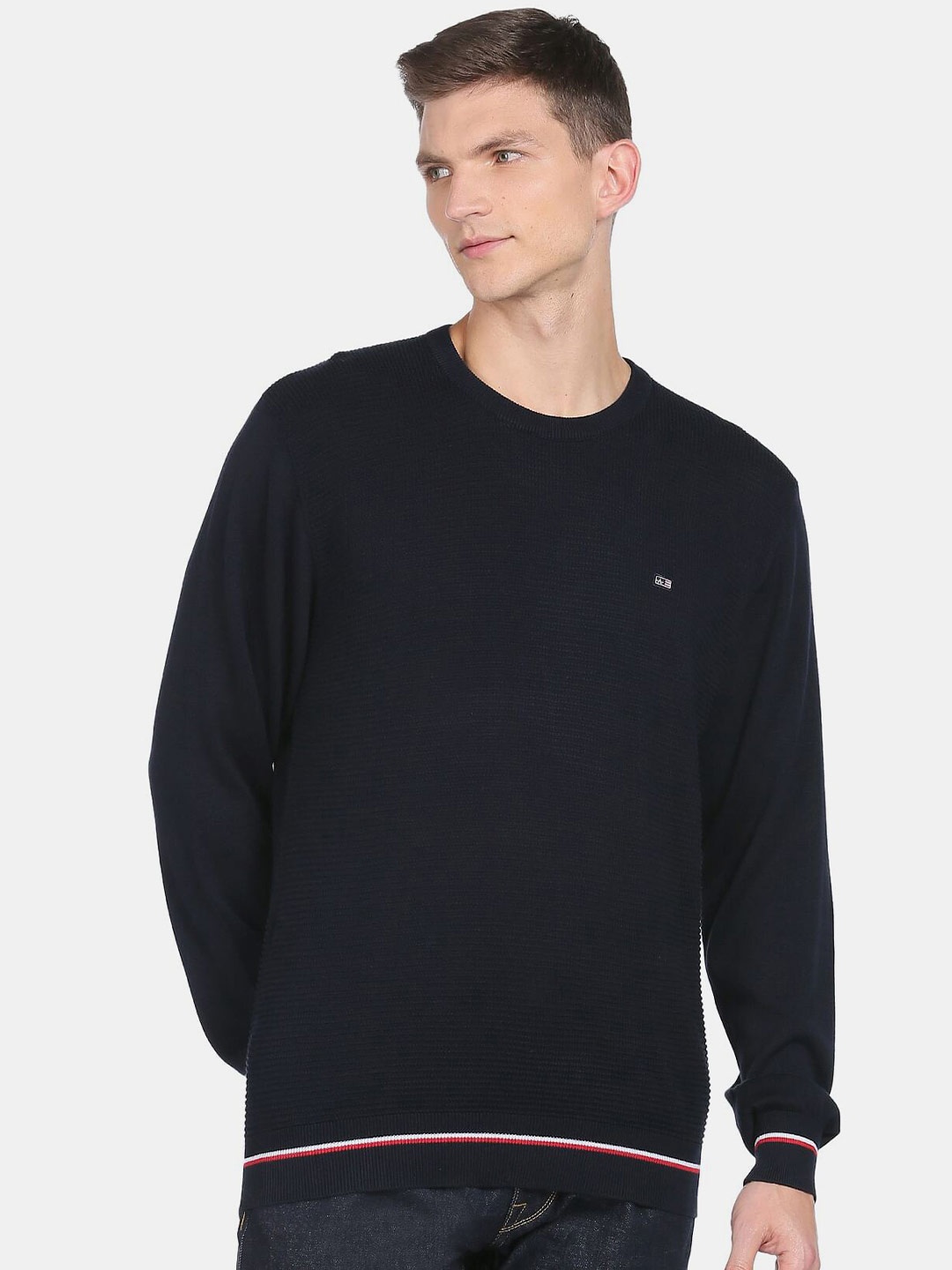 

Arrow Sport Men Cotton Pullover, Navy blue