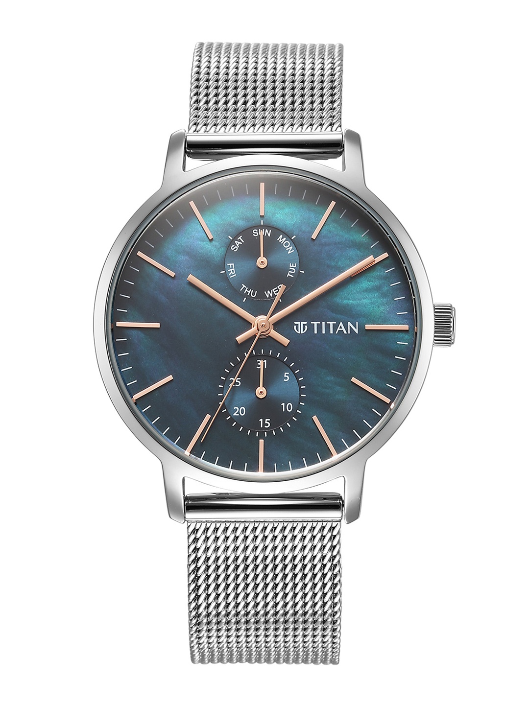 

Titan Women Stainless Steel Bracelet Style Straps Analogue Watch 95143SM01