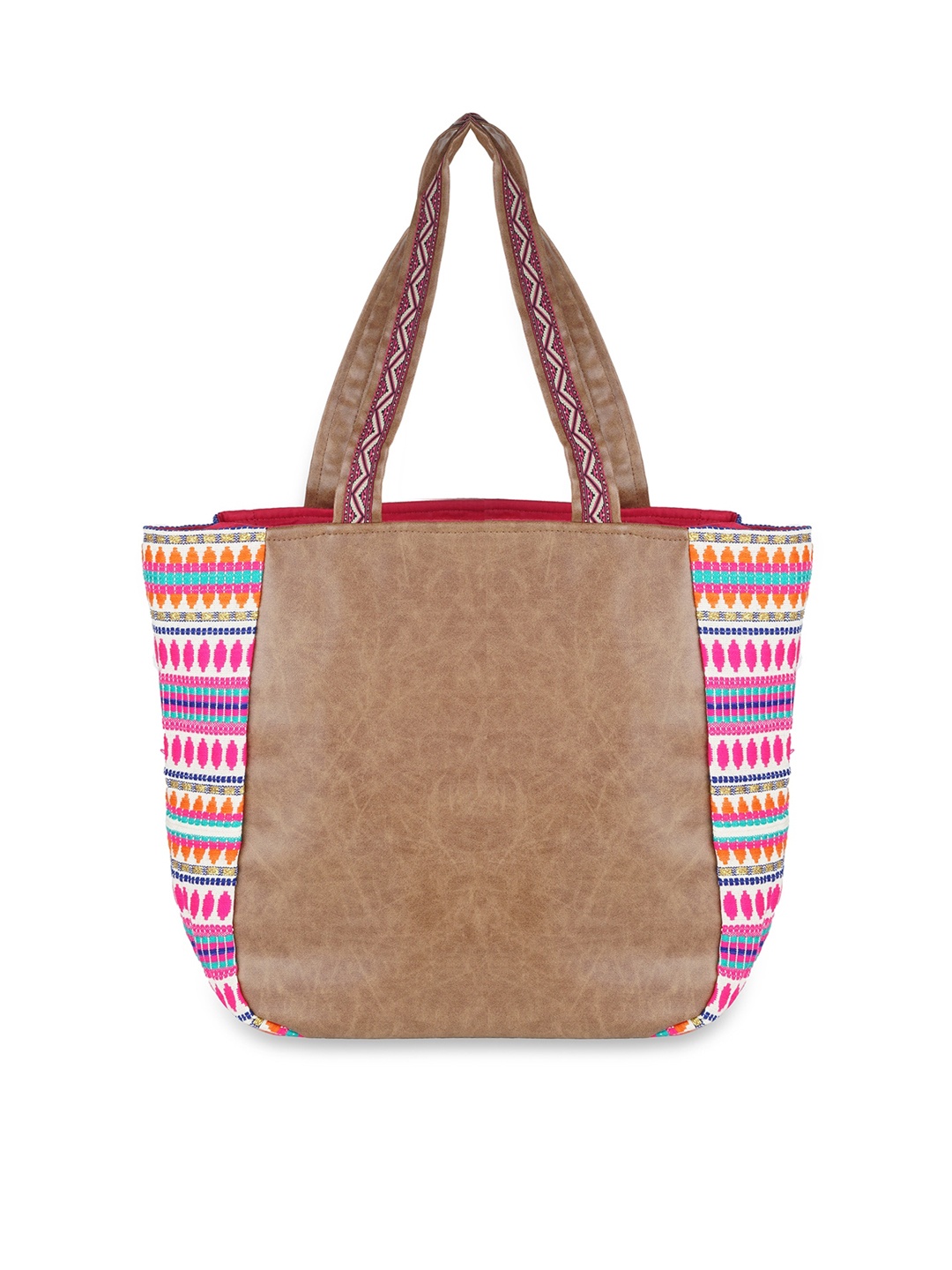 

Kanvas Katha PU Shopper Tote Bag, Beige