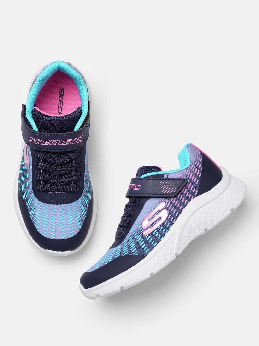 

Skechers Girls MICROSPEC PLUS - DISCO DREAMING Printed Sneakers, Navy blue