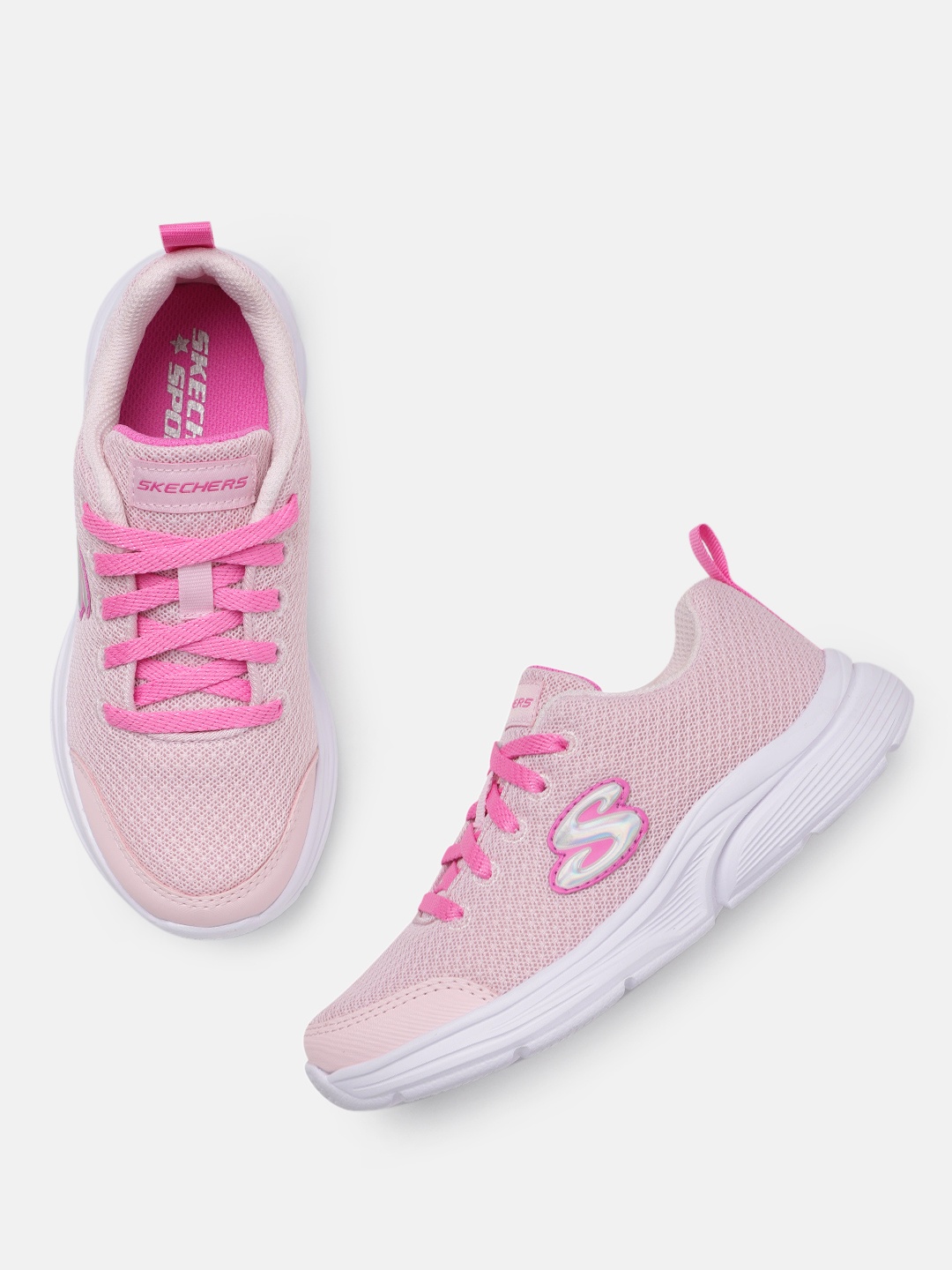 

Skechers Girls Pink WAVY LITES - BLISSFUL WISH Sneakers