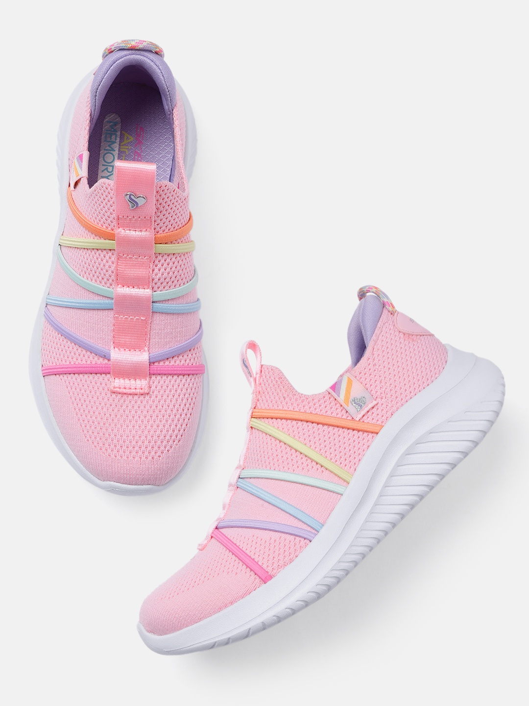 

Skechers Girls Solid Ultra Flex 3.0 Slip-On Sneakers, Pink