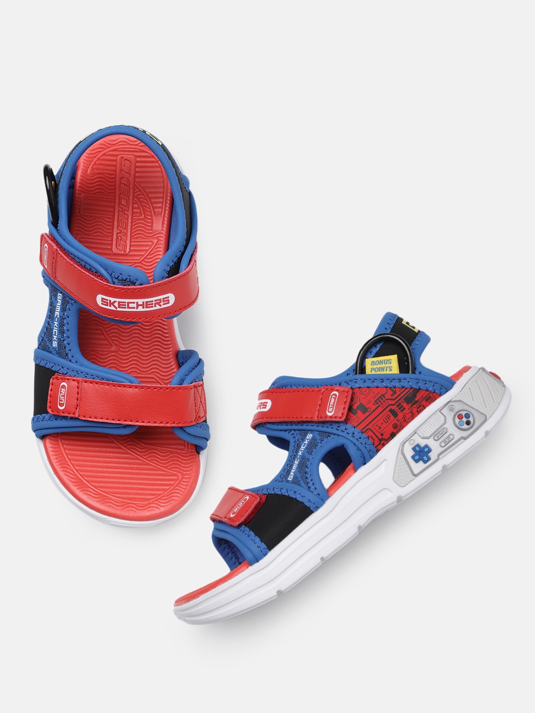 

Skechers Boys Colourblocked Lightweight Slip-On Sneakers, Red