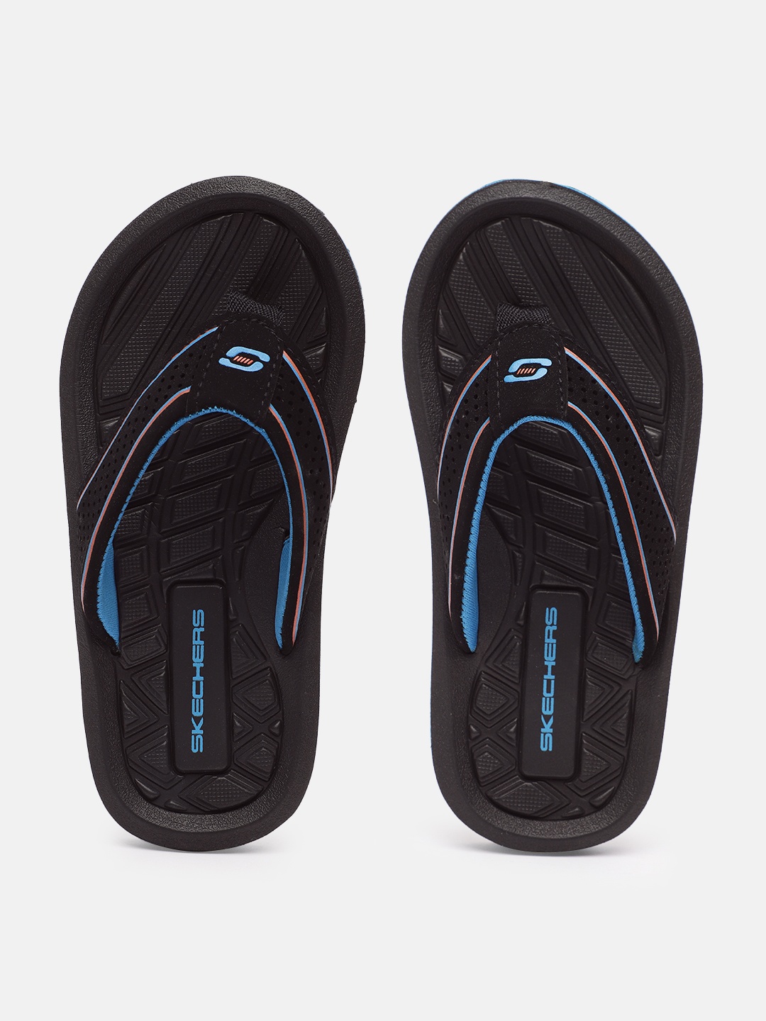 

Skechers Boys Perforations Solar Rush Thermosurge Thong Flip Flops, Black