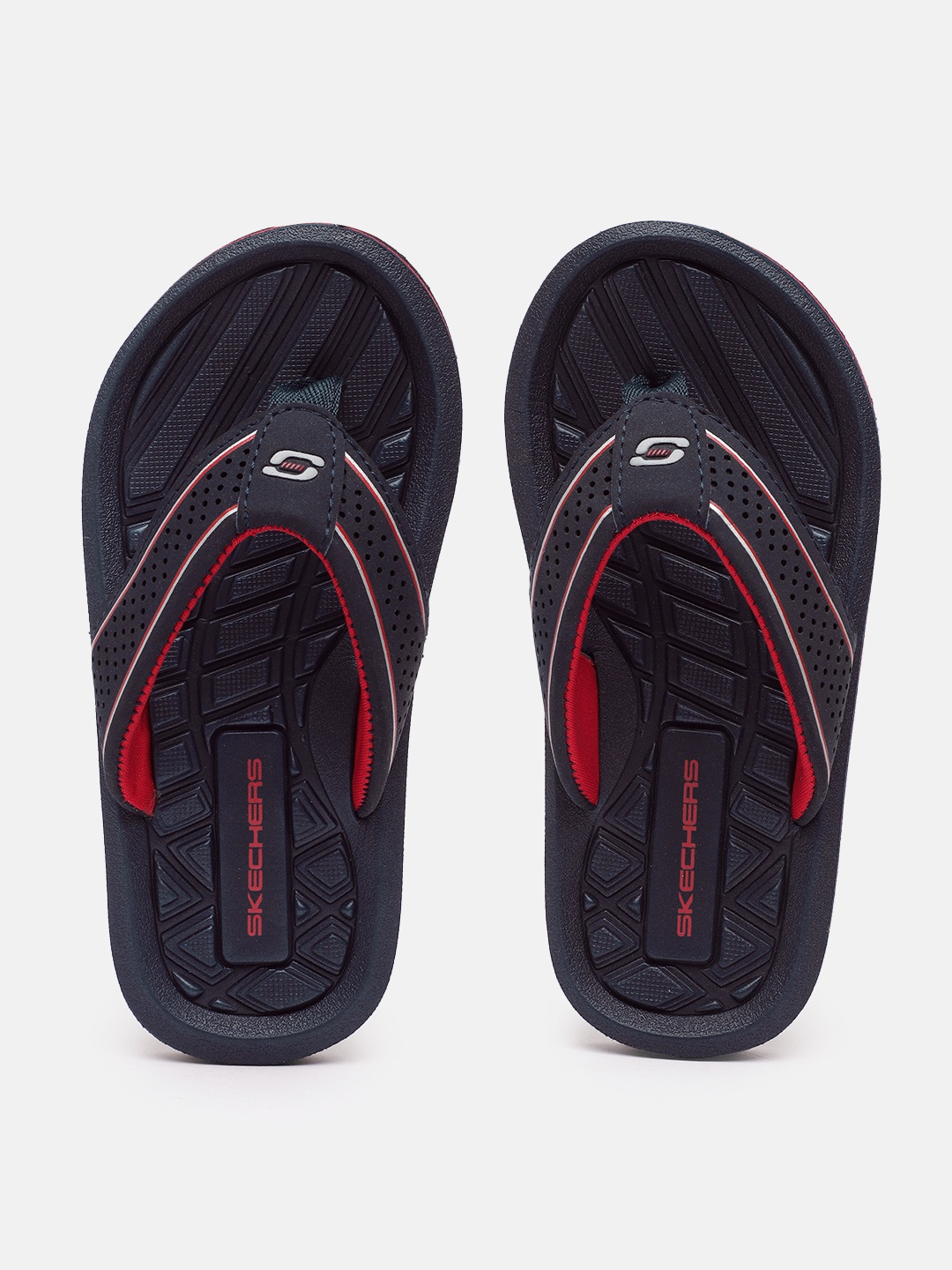 

Skechers Boys Perforations Solar Rush Thermosurge Thong Flip Flops, Navy blue