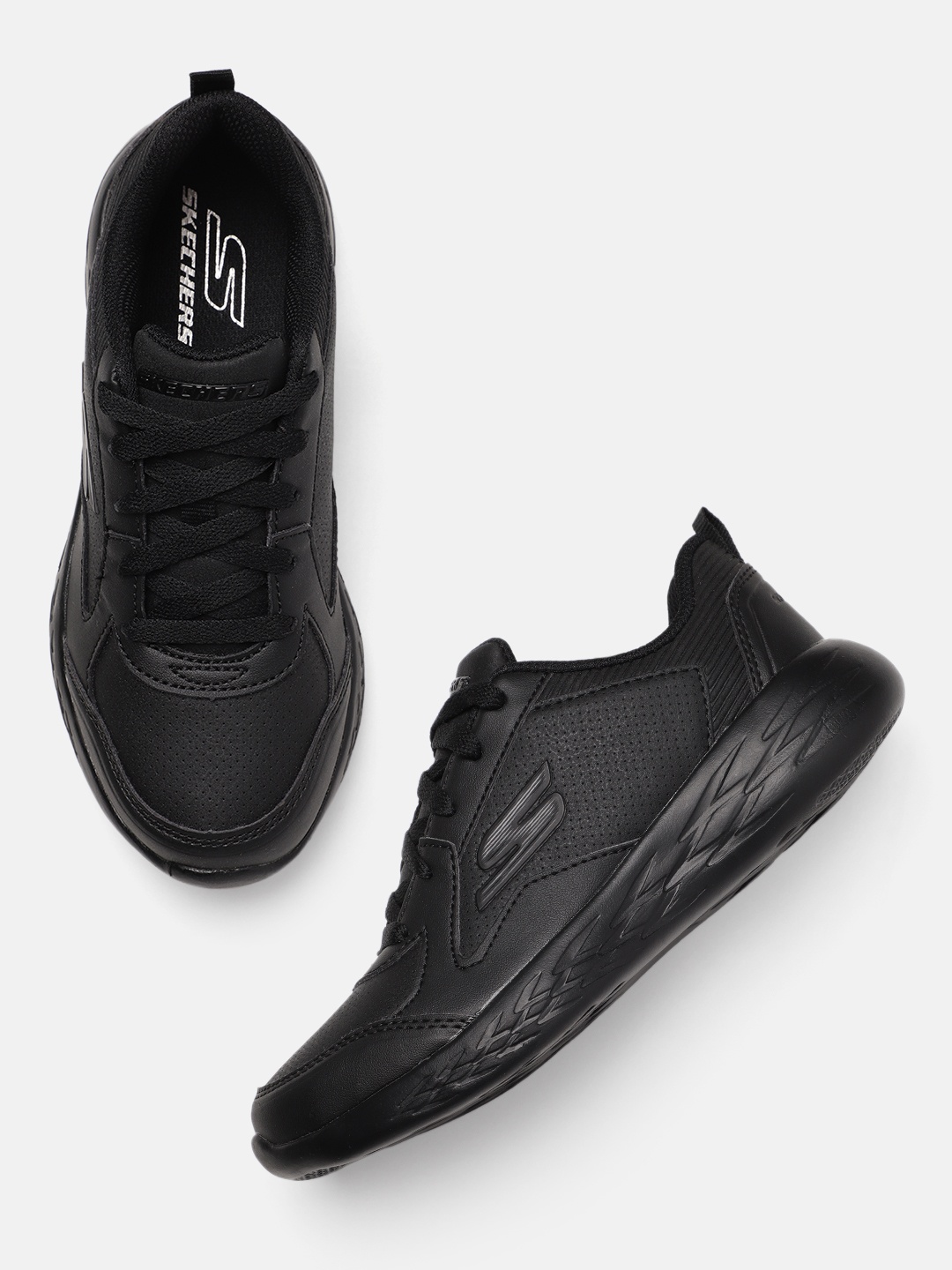 

Skechers Boys Brand Logo Sneakers, Black