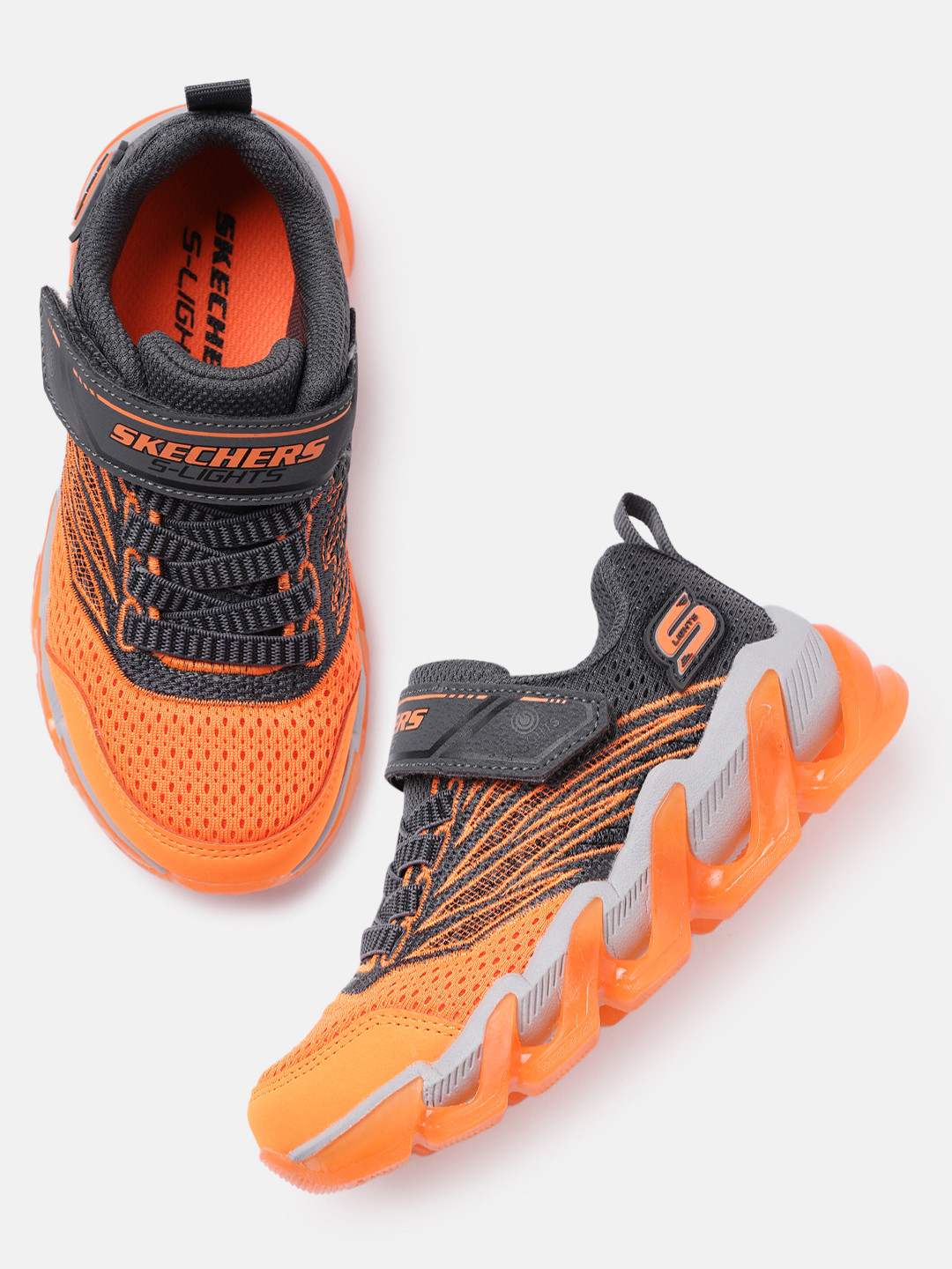 

Skechers Boys Memory Foam LED Slip-On Sneakers, Orange