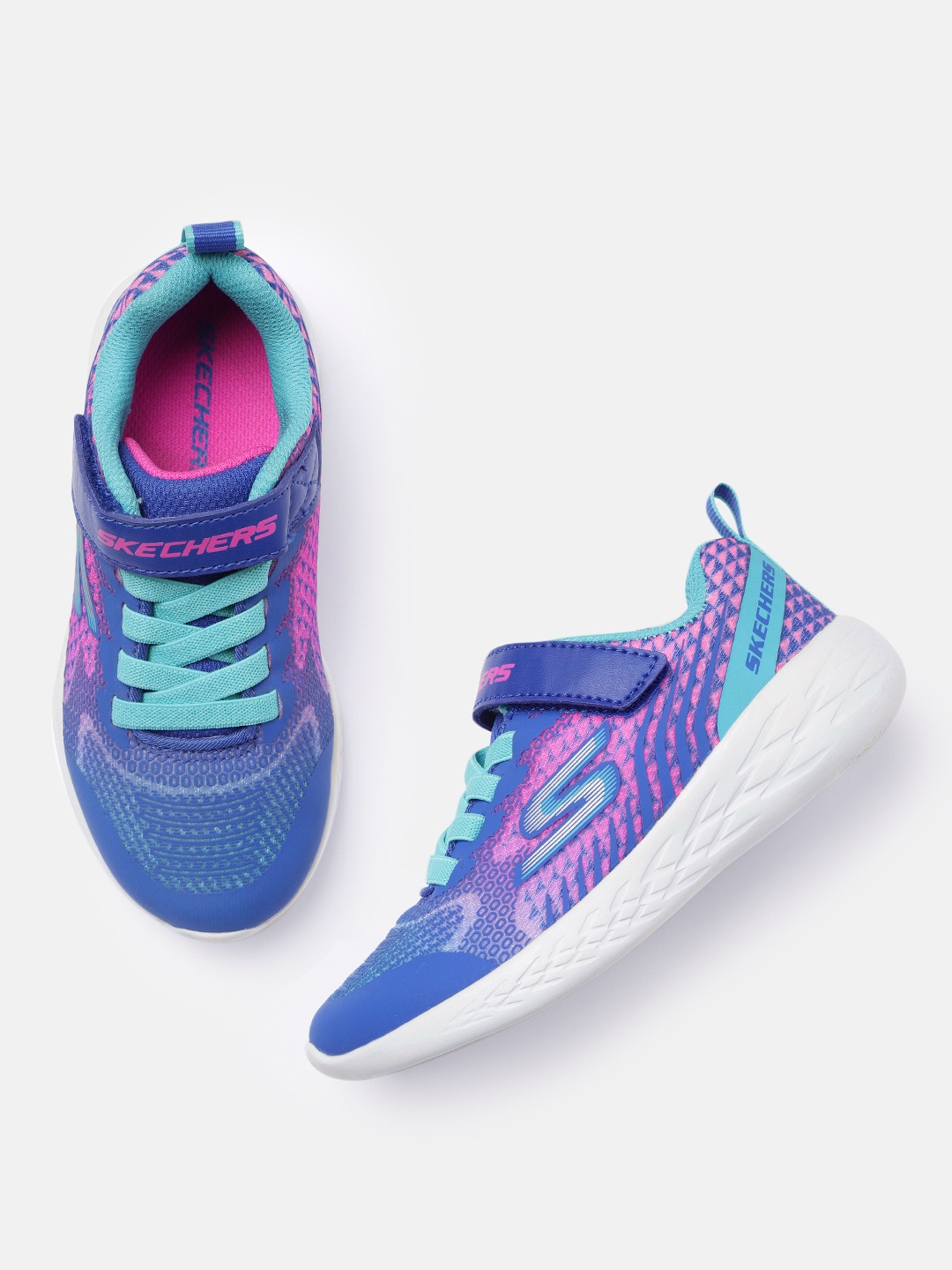 

Skechers Girls Blue Printed Go Run 600 Running Shoes
