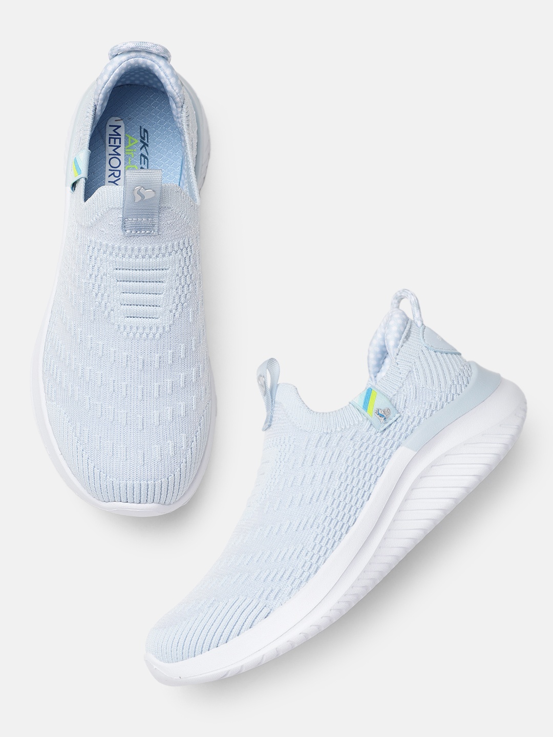 

Skechers Girls Textured Ultra Flex 3.0 Happy Bright Slip-On Sneakers, Blue