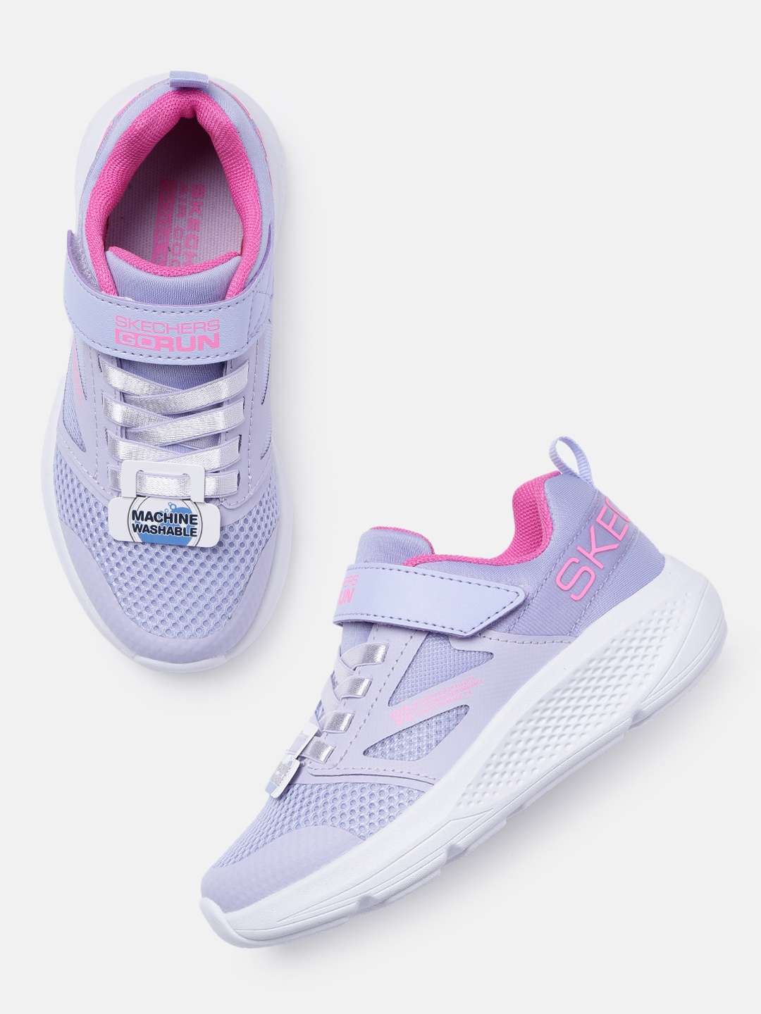 

Skechers Girls GO RUN ELEVATE - UP STEP Lightweight Sneakers, Lavender