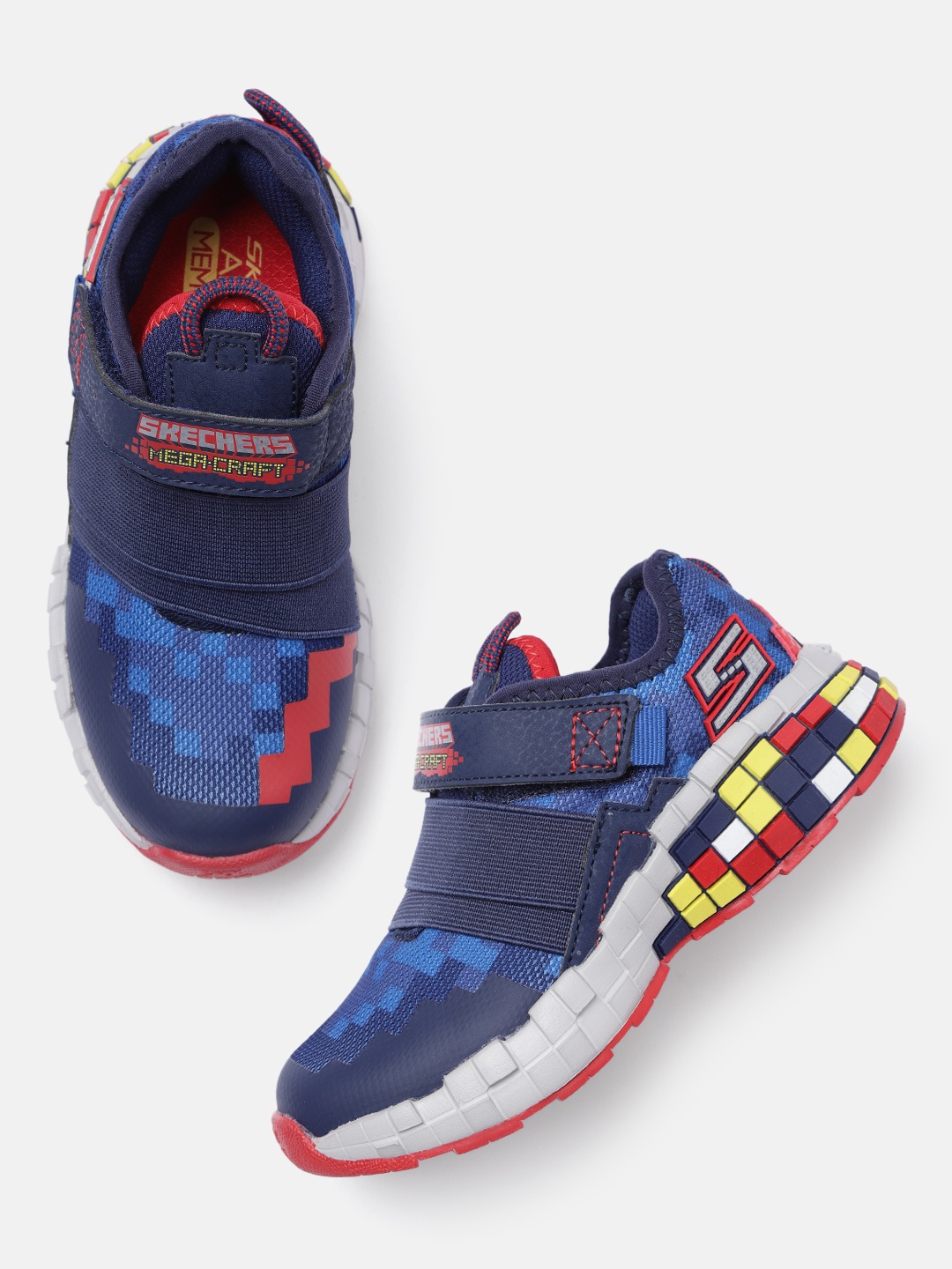 

Skechers Boys Mega Craft Cubotex Printed Sneakers, Navy blue