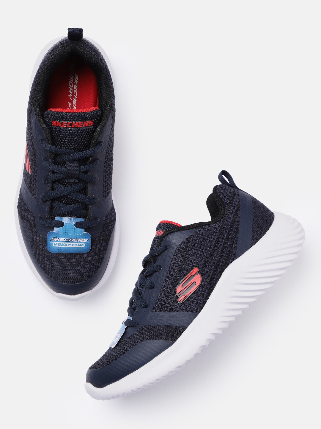 

Skechers Boys Bounder Sneakers, Navy blue