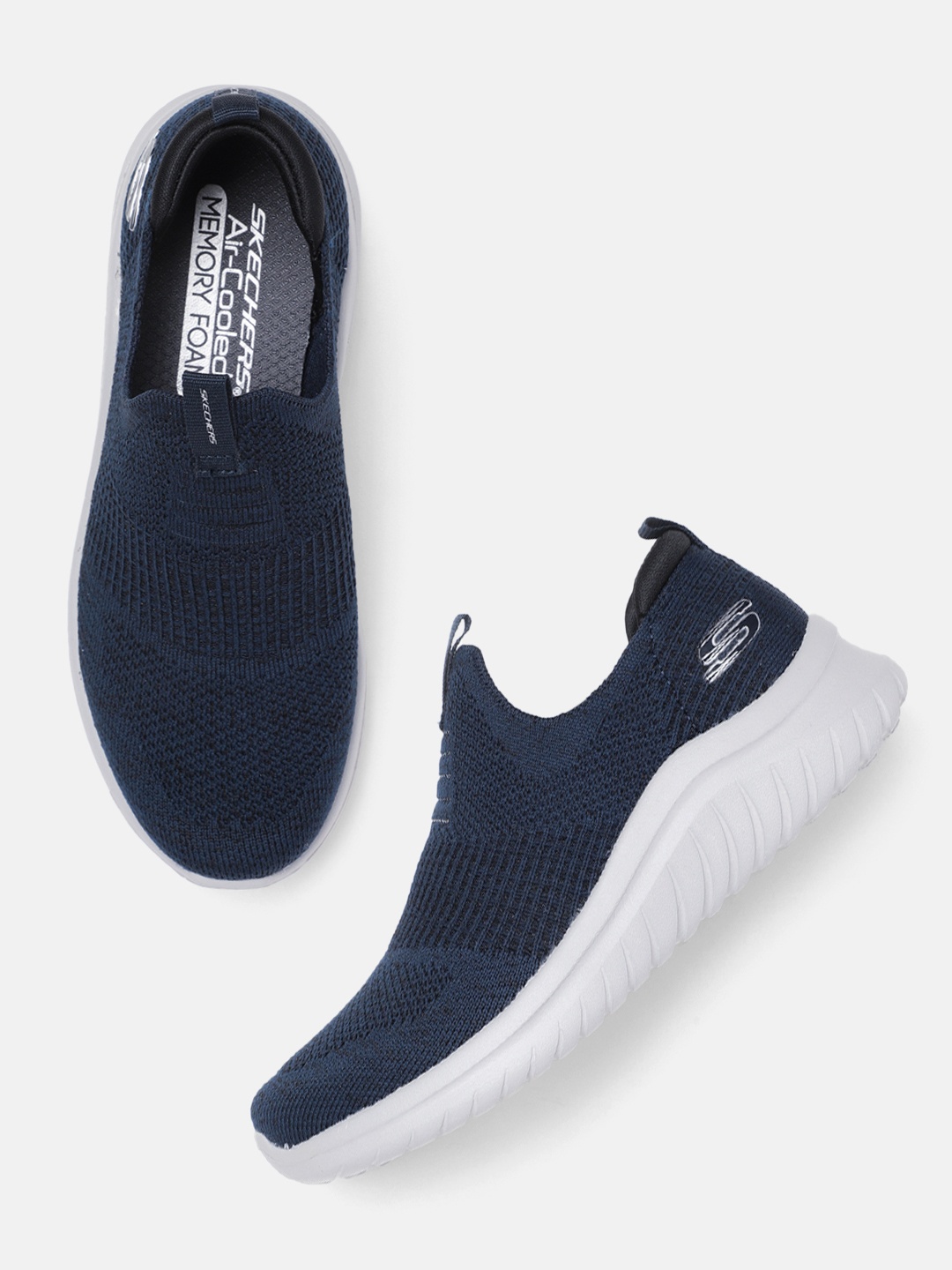 

Skechers Boys Textured Ultra Flex 2.0 Mirkon Slip-On Sneakers, Navy blue