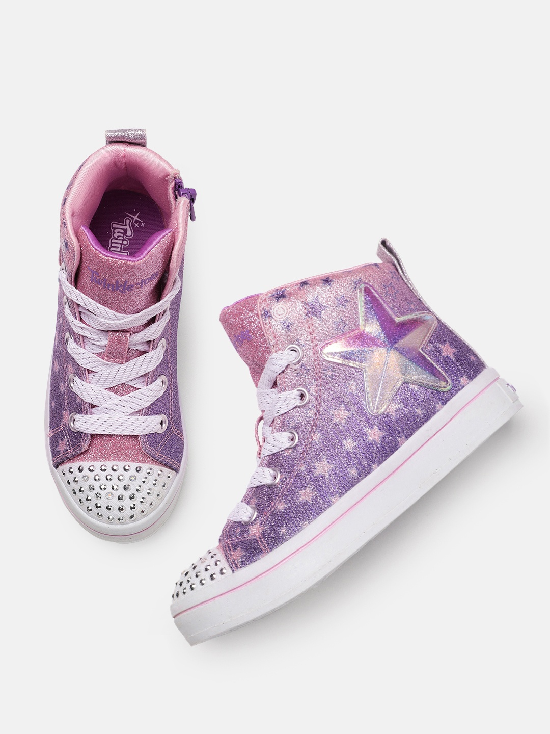 

Skechers Girls Ombre Glittery Sneakers, Lavender