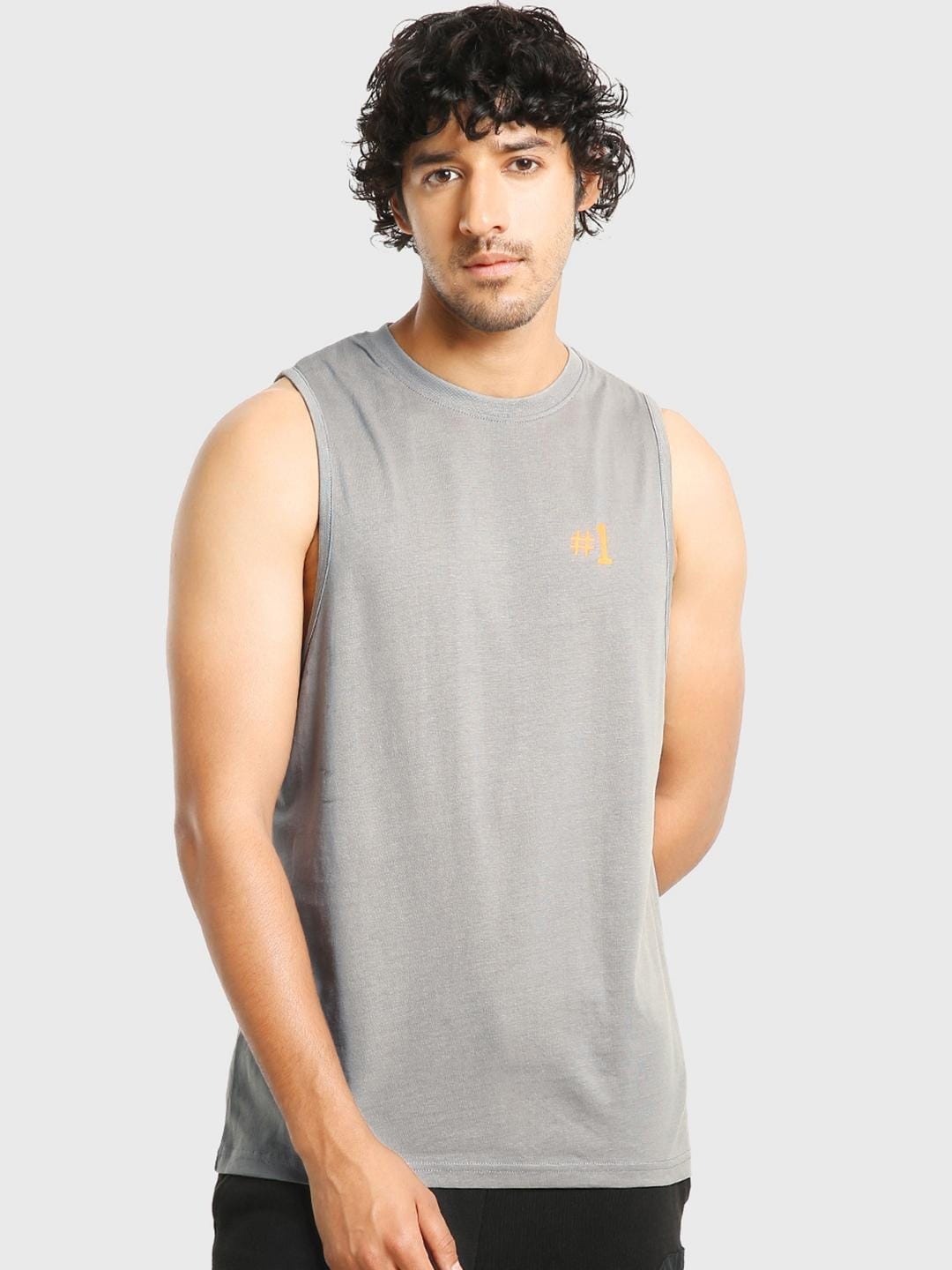 

Bewakoof Men Round Neck Loose T-shirt, Grey