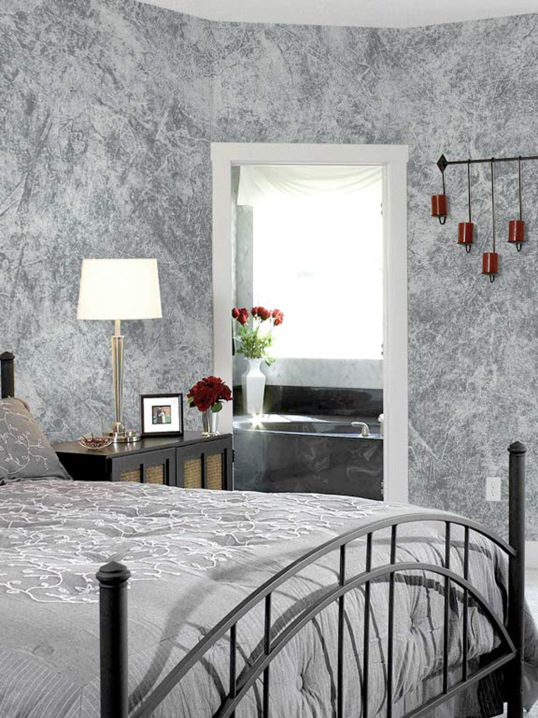 Jaamso Royals Gray Self Adhesive Peel and Stick Wallpaper, Grey