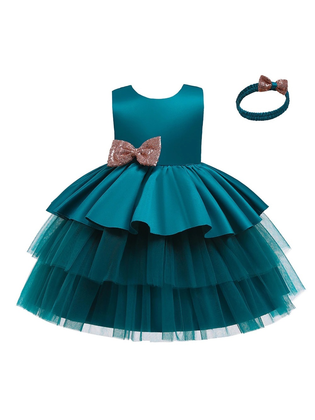 

R Cube Dress, Turquoise blue