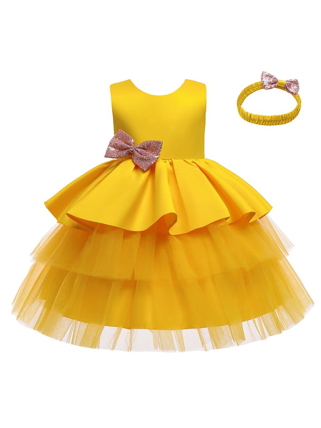 

R Cube Dress, Yellow