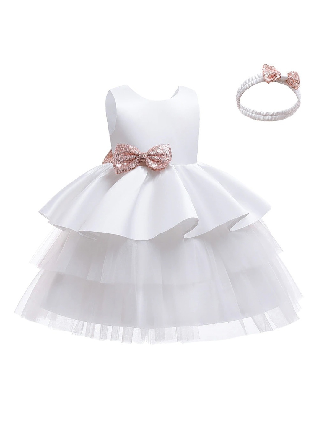 

R Cube Dress, White