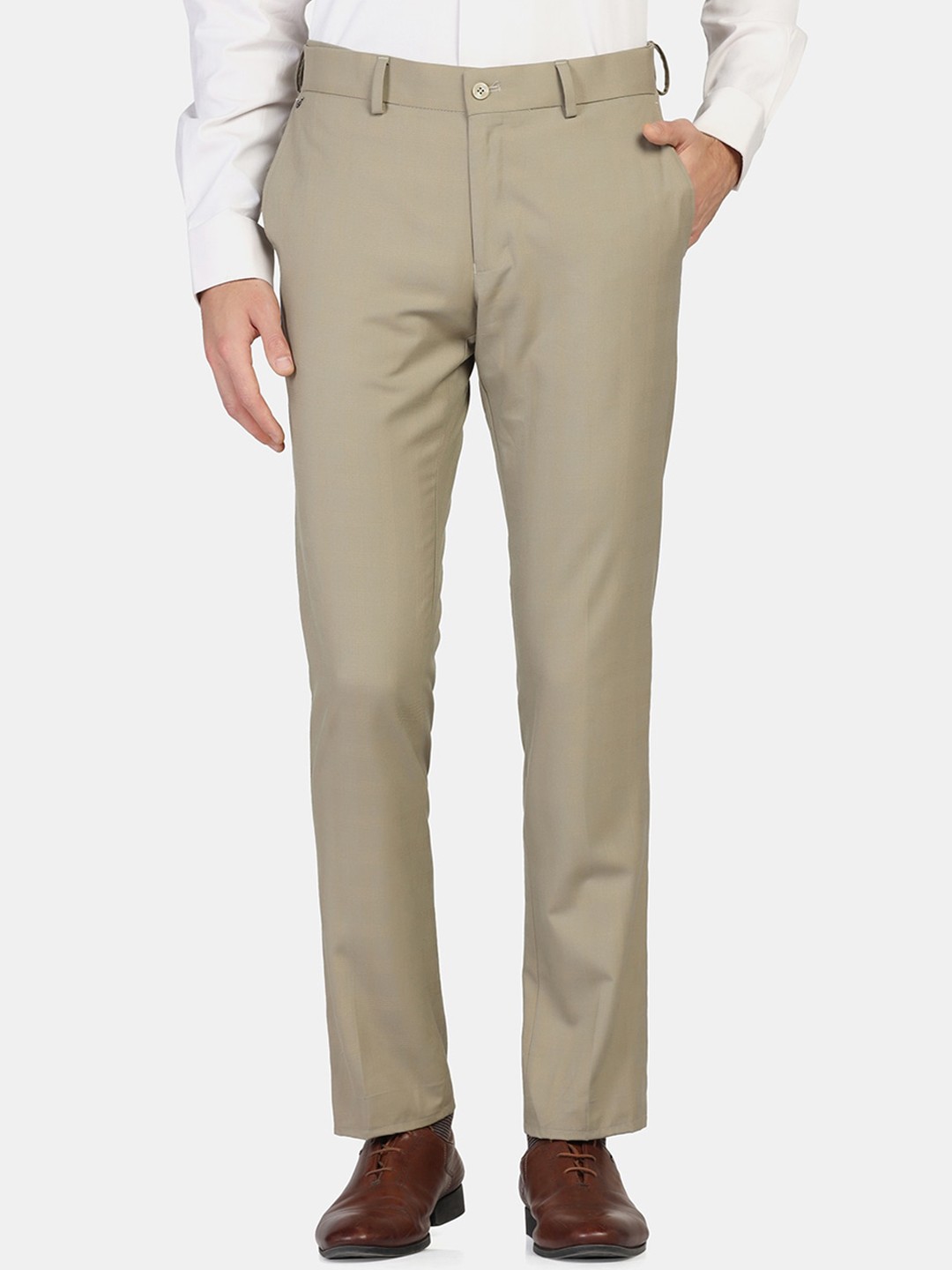 

Blackberrys Men Slim Fit Trousers, Beige