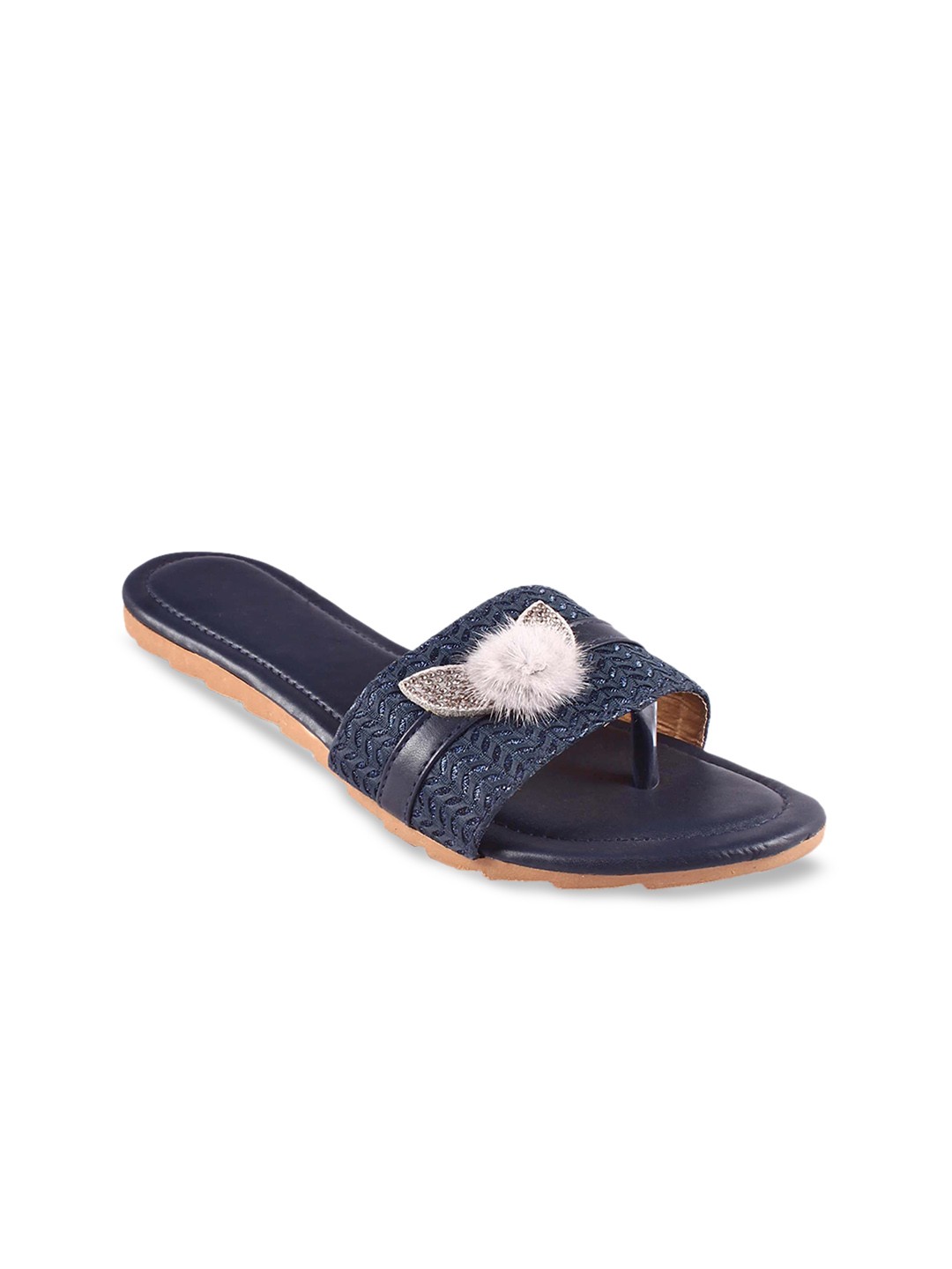 

Apratim Women Embellished Open Toe Flats, Blue