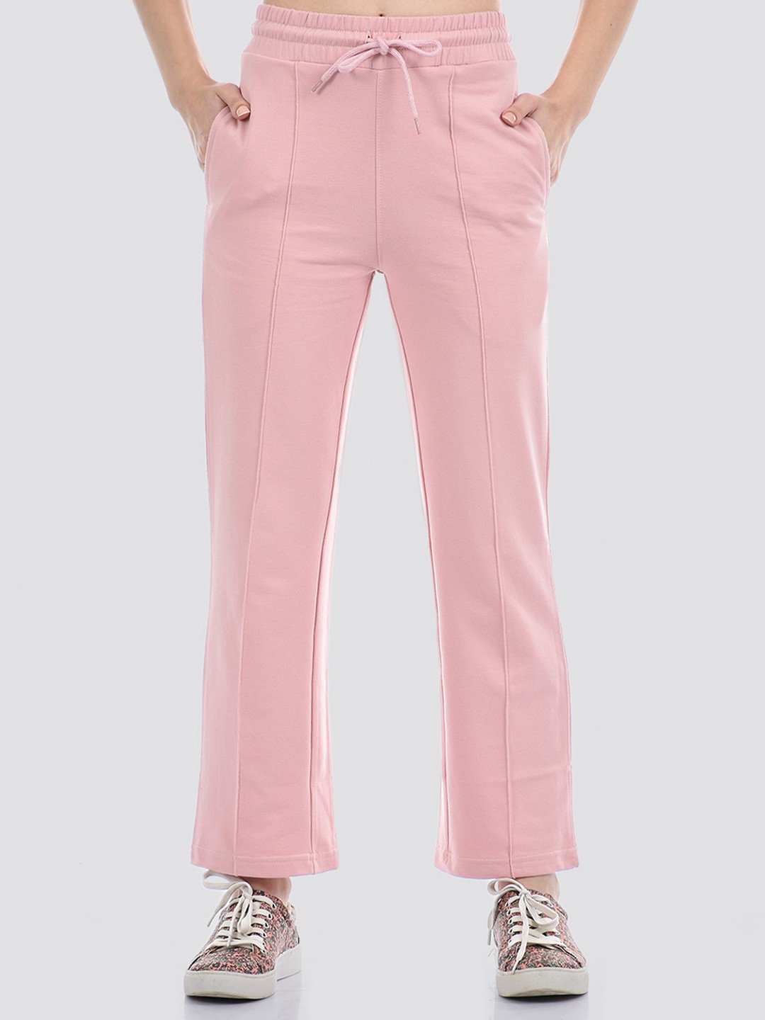 

ONEWAY Women Solid Cotton Straight Bottom, Pink