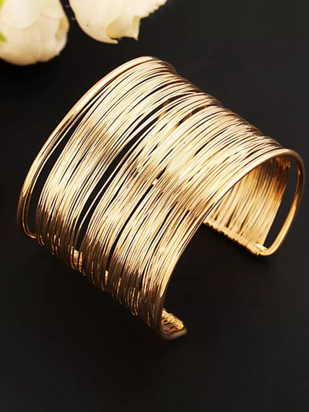 

Jewels Galaxy Women Gold-Plated Bangle-Style Bracelet