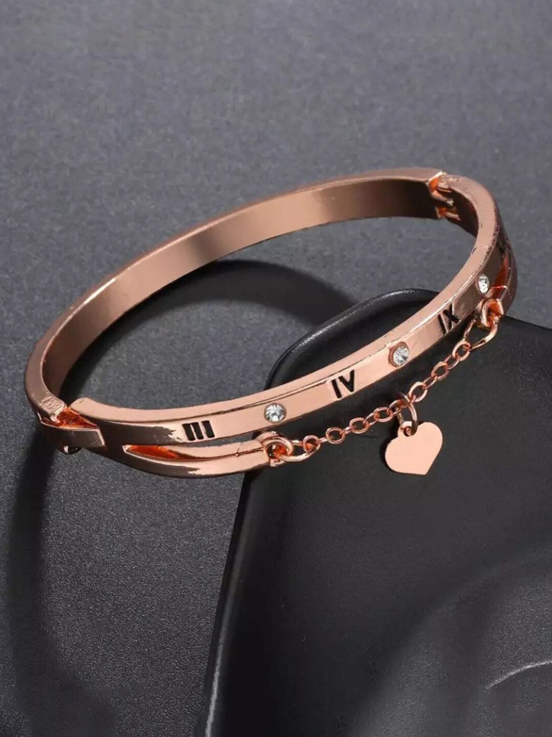 

Jewels Galaxy Women Rose Gold-Plated Bangle-Style Bracelet