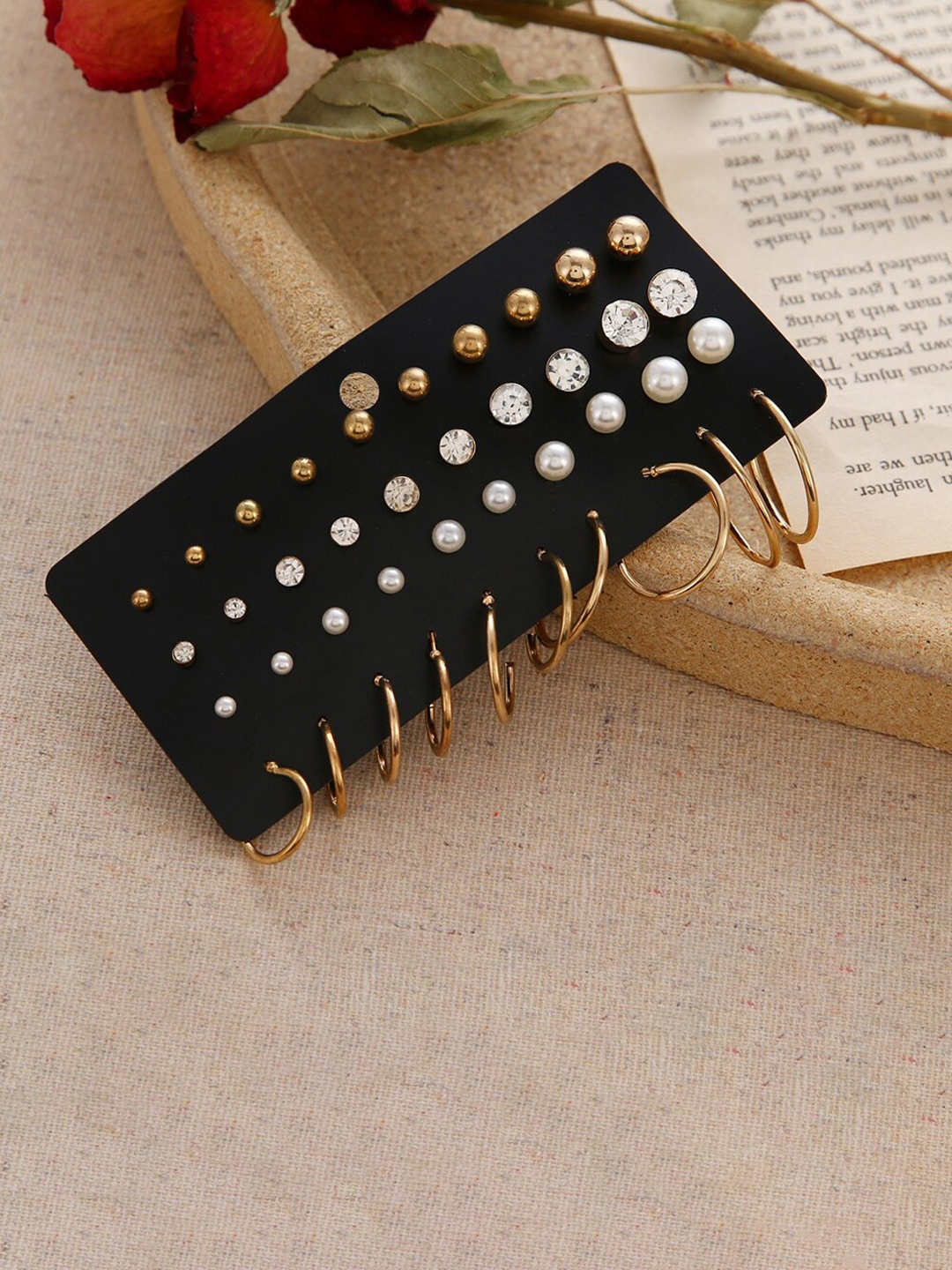 

Jewels Galaxy Gold-Plated Jewellery Set Of 20 Contemporary Studs