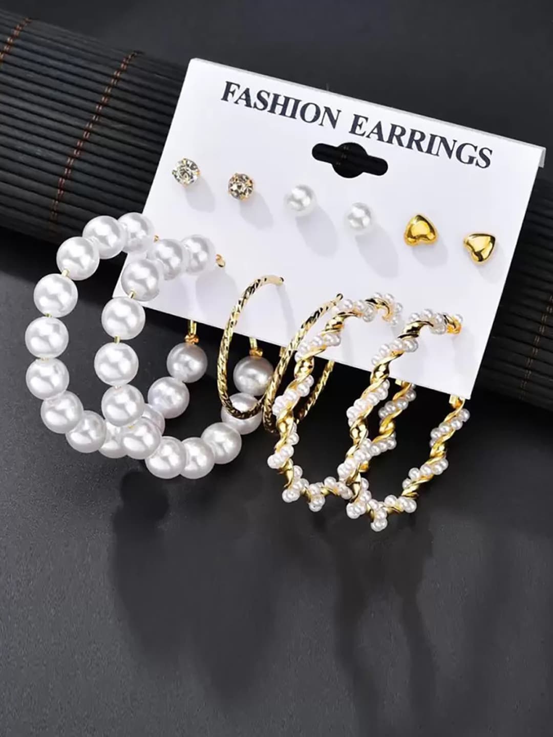 

Jewels Galaxy Gold-Plated Jewellery Set Of 6 Contemporary Studs