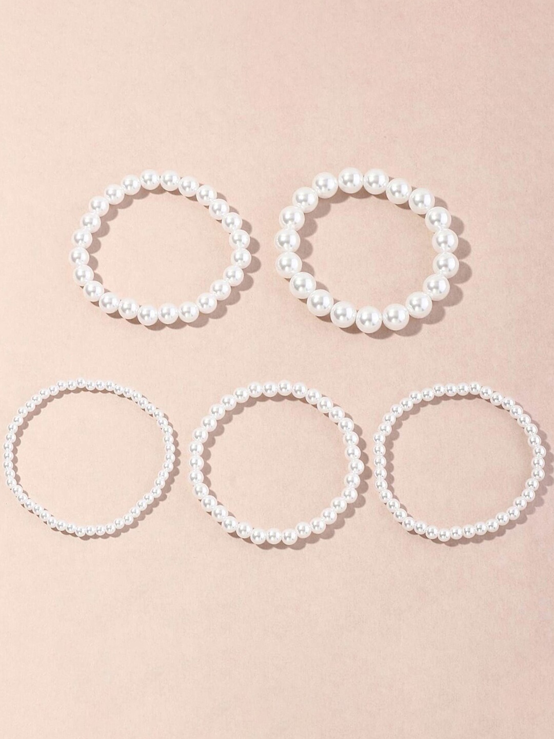 

Jewels Galaxy Women Set of 5 White Bracelet