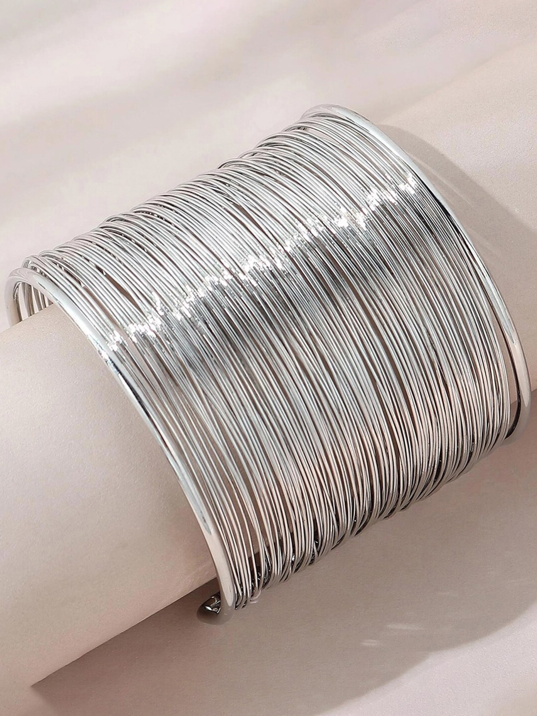 

Jewels Galaxy Women Silver-Plated Cuff Bracelet