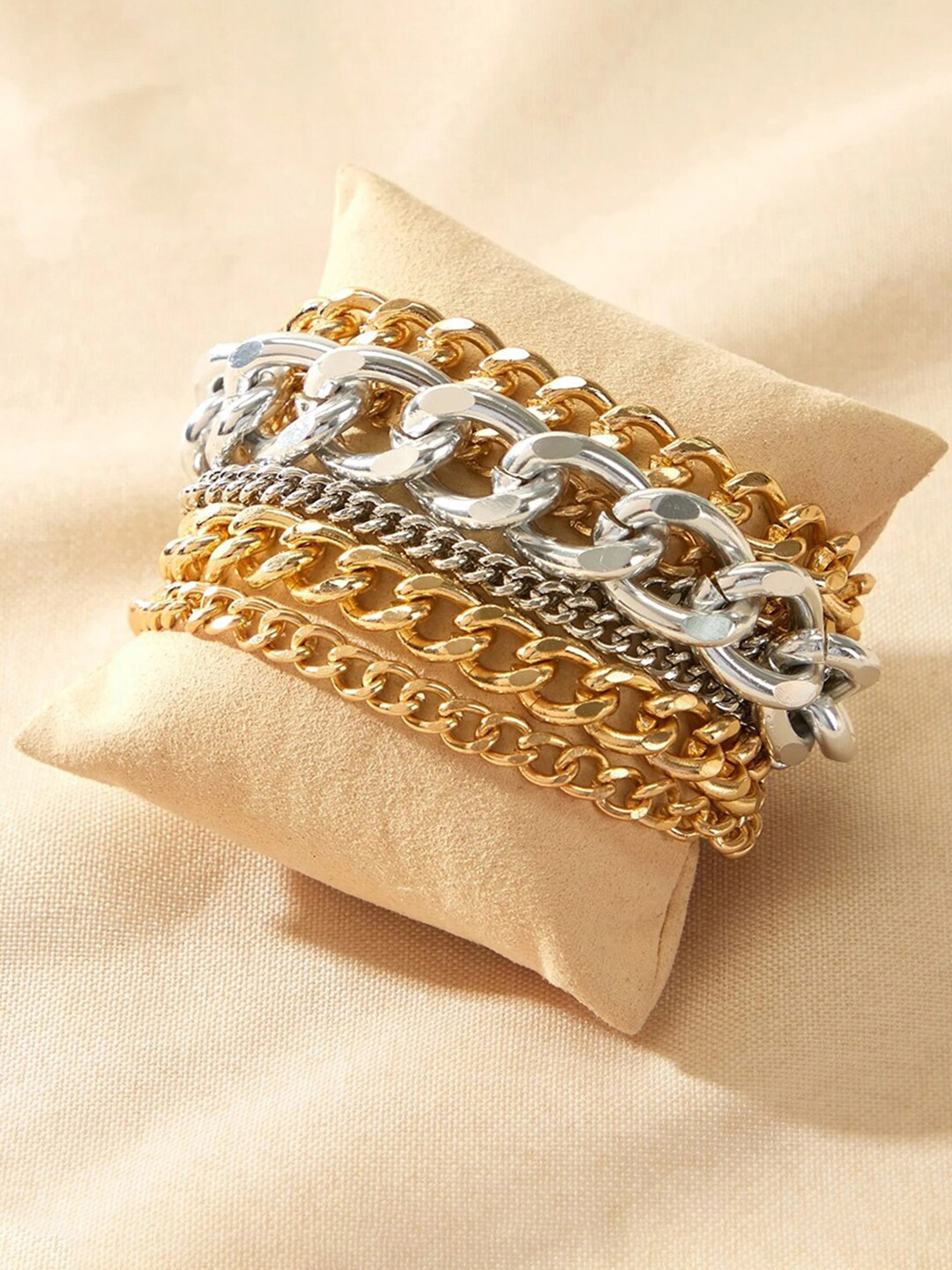 

Jewels Galaxy Women Gold-Plated Multistrand Bracelet