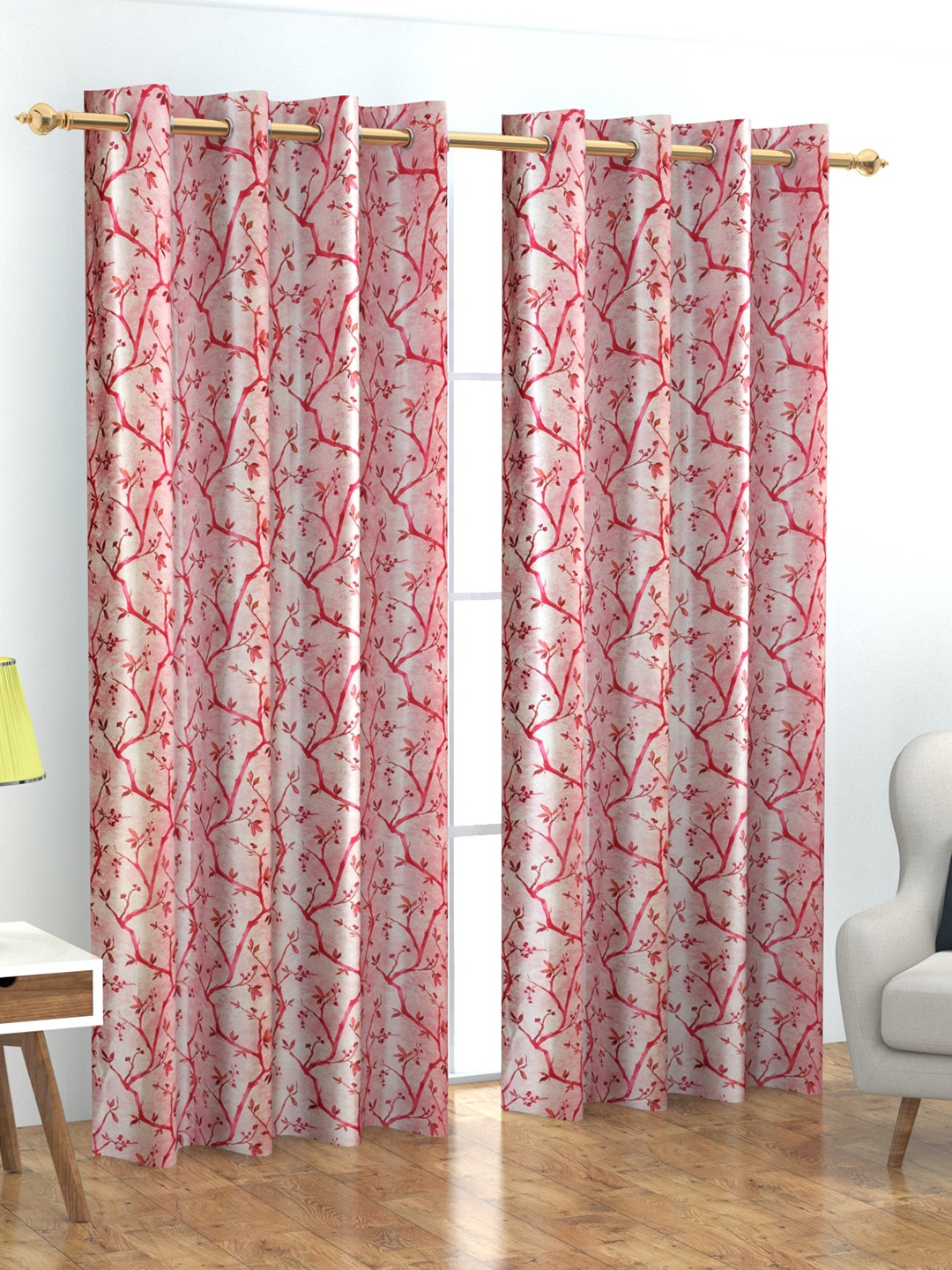 

Home Crayons Fleur Pink & Red Set of 2 Floral Long Door Curtain