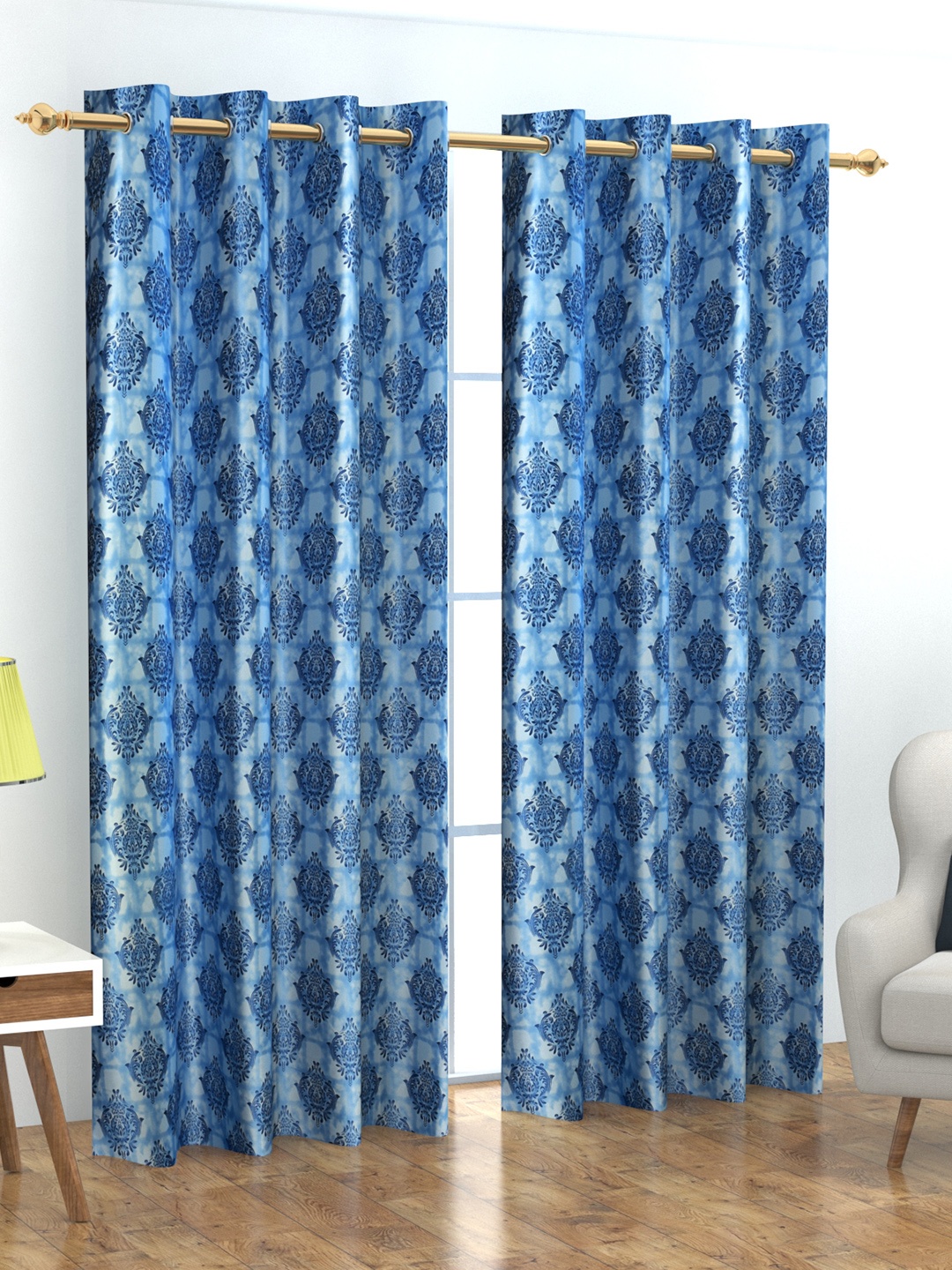 

Home Crayons Fleur Blue Set of 2 Ethnic Motifs Door Curtain