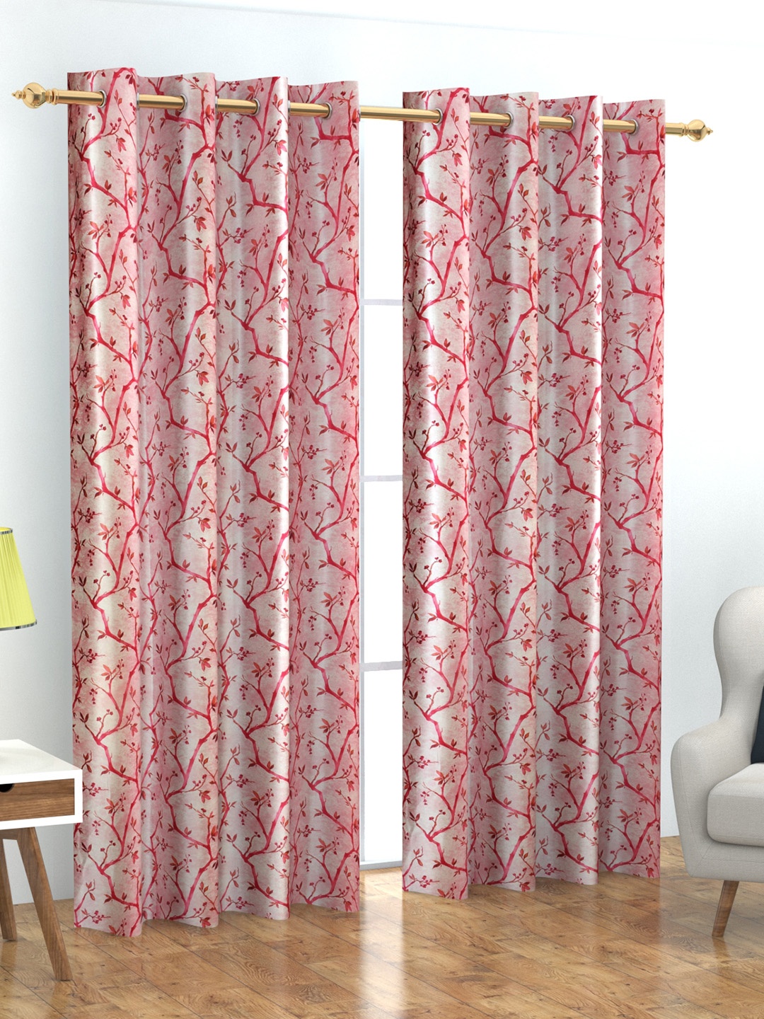 

Home Crayons Fleur Pink Set of 2 Floral Window Curtain