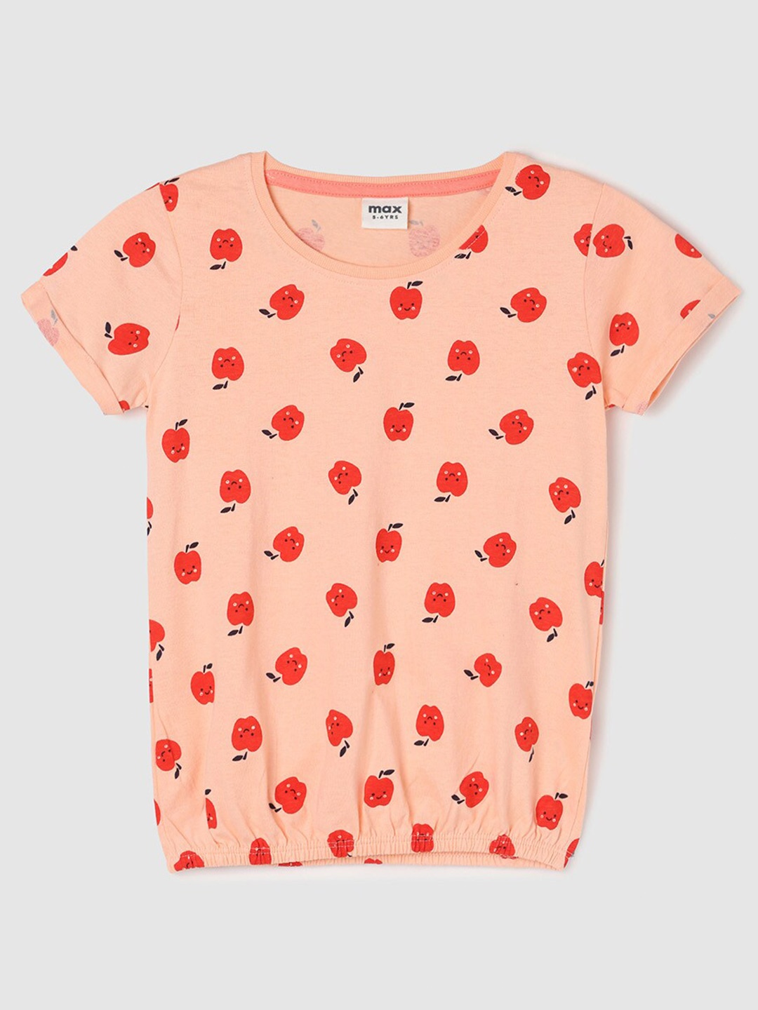 

max Girls Printed T-shirt, Orange