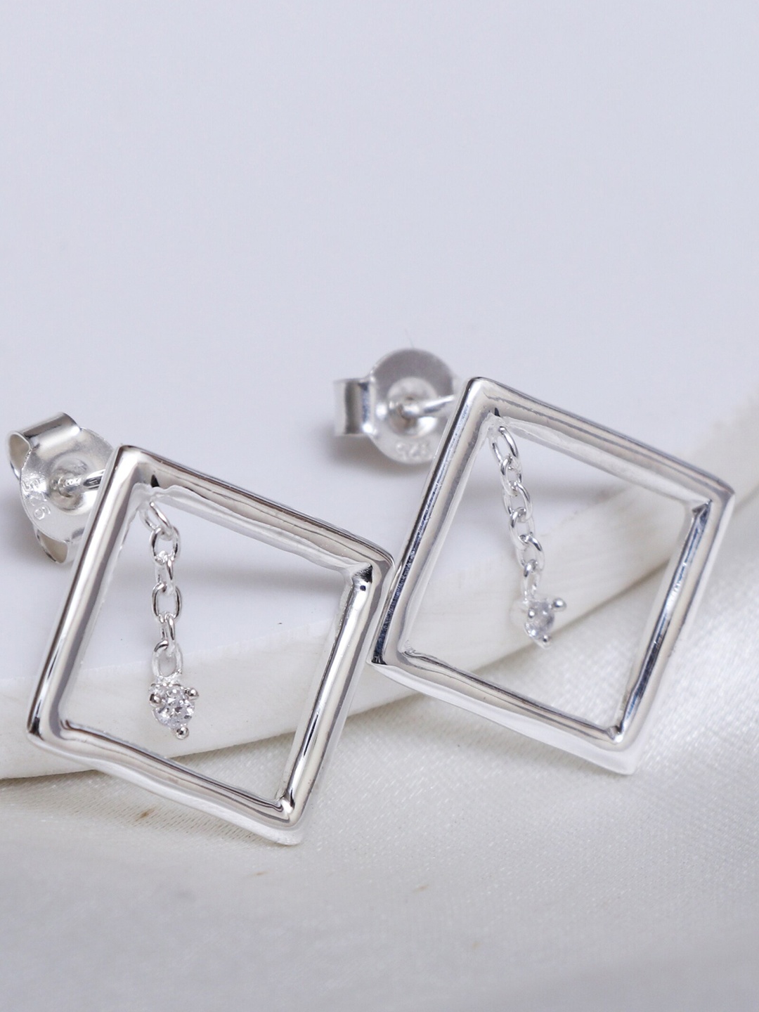 

HIFLYER JEWELS Contemporary Drop Earrings, Silver